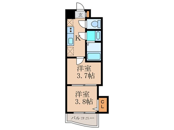 アリビオ博多駅北の物件間取画像